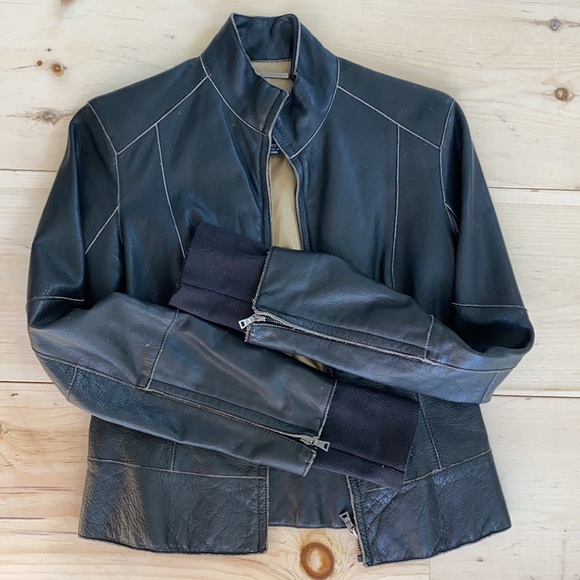 Vintage Andrew Marc New York XS black leather jacket - Picture 9 of 9